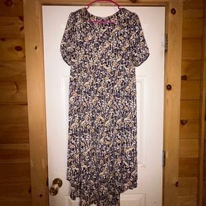 Navy floral dress